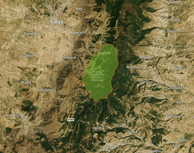 Luftaufnahme Bredhi i Drenoves Nationalpark, Albanien, Foto: Bredhi i Drenoves National Park