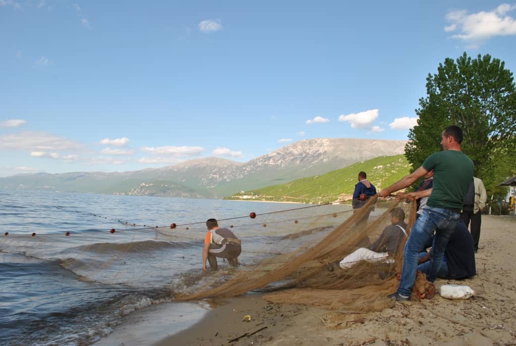 Fischer am Ohridsee | Foto: Schutzgebiet Pogradec – Ohridsee